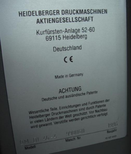 Heidelberg Quickmaster DI 46-4 digital offset press
