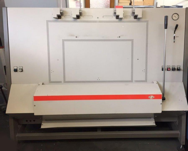 Bacher 8753 Combination plate punching and edging machine