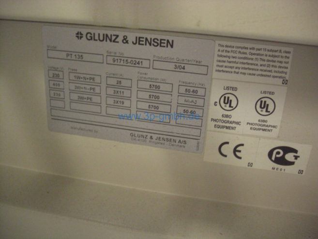 Glunz & Jensen Interplater TP 135 with Stacker