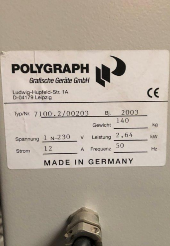 Polygraph Copyplate Model 7100.02 Offset Plate Copier