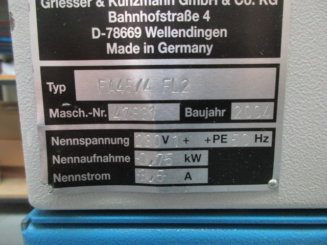 Griesser & Kunzmann buckle plate folder for small folds GUK FA 45-4-FL2 S-520