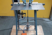 Slope pneumatic double soldering machine