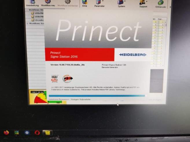 Heidelberg Prinect Signastation 106 current sheet assembly software from full maintenance contract