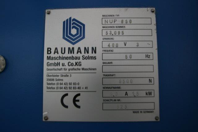 Baumann NUP 650 stack lift