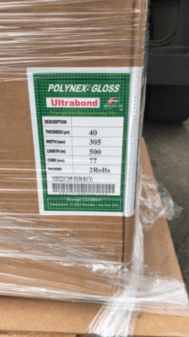 Remaining stock – GMP POLYNEX UltraBond hot laminating film