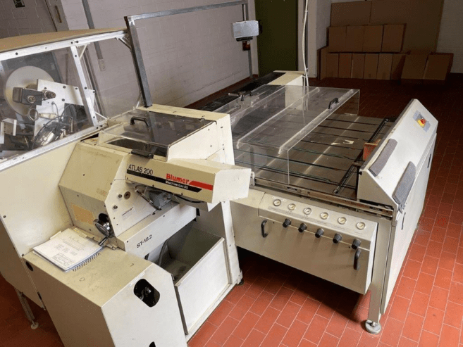 Blumer Atlas 200 label punch with Strip feeder and tape unit SE 18.4