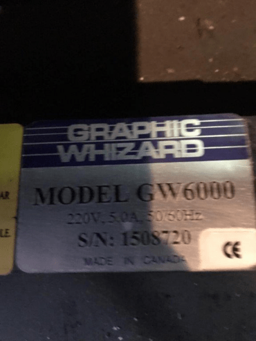 Graphic Whizard 6000 number/perf/score/slit machine