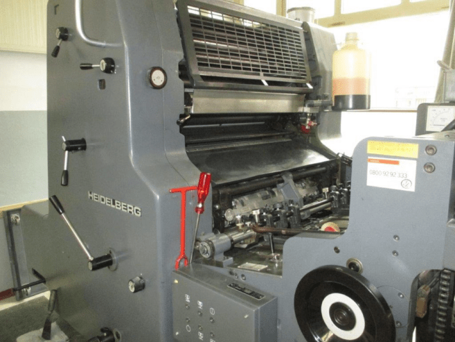 Single-Color Heidelberger M-Offset printing machine with cito system for perforation and creasing