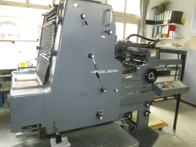 Single-Color Heidelberger M-Offset printing machine with cito system for perforation and creasing