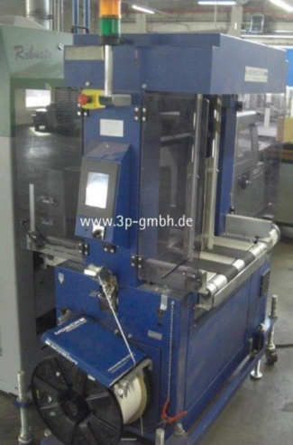 Inline strapping machine Mosca RO-TR 600-4 with inline cross strapping machine Mosca RO-TRi