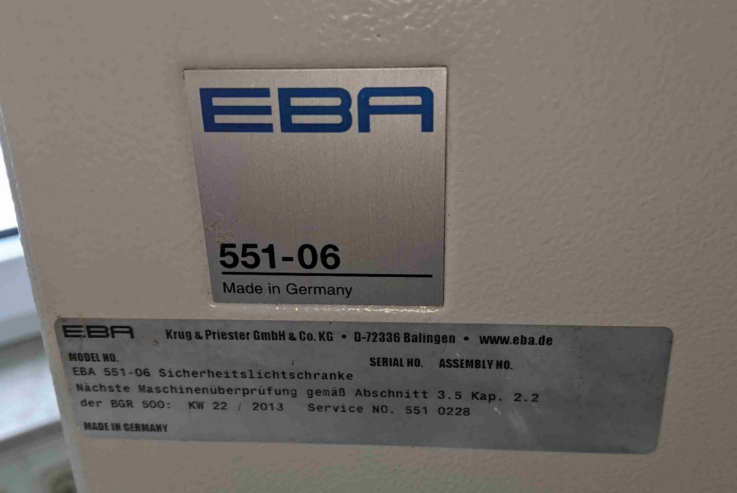 Professional stack cutter EBA 551-06 with 2 knives