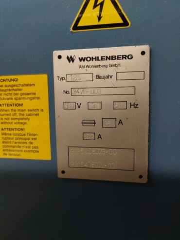 VLF cutting machine WOHLENBERG 185 MCS-2TV