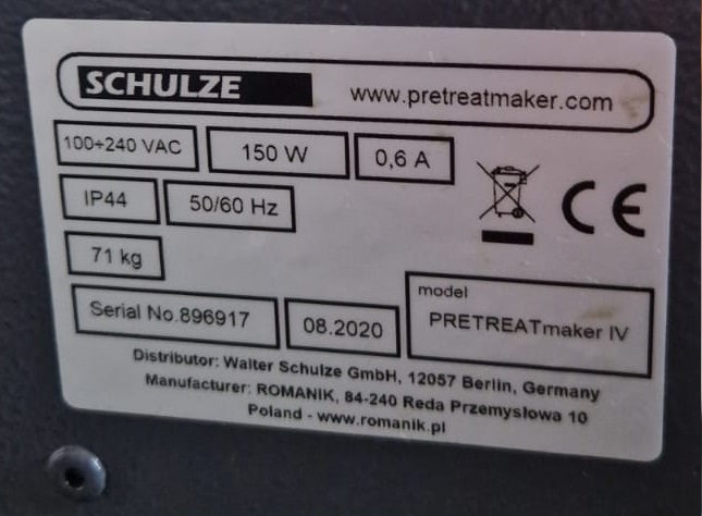  Schulze Pretreatmaker IV: 