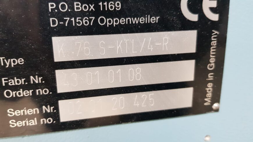 folding system MBO 76S-KTL/4-R + R-76 + SAP 46L